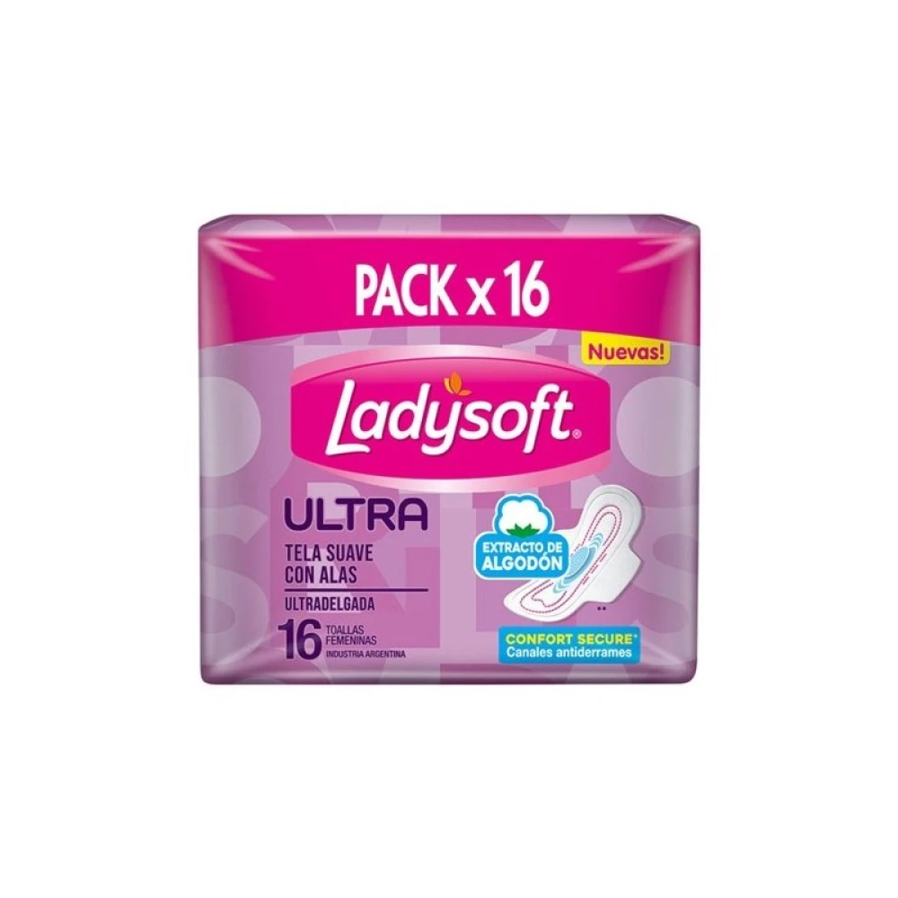 LADYSOFT TOALLA UD T.SUAVE PAQ. X 16 UN