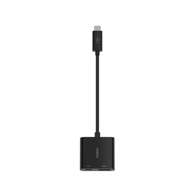 Adaptador Belkin USB-C a HDMI con Carga USB-C Black Adaptador Belkin USB-C a HDMI con Carga USB-C Black