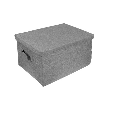 CAJA ORG PLEGABLE C/TAPA POLIESTER GRIS BOX