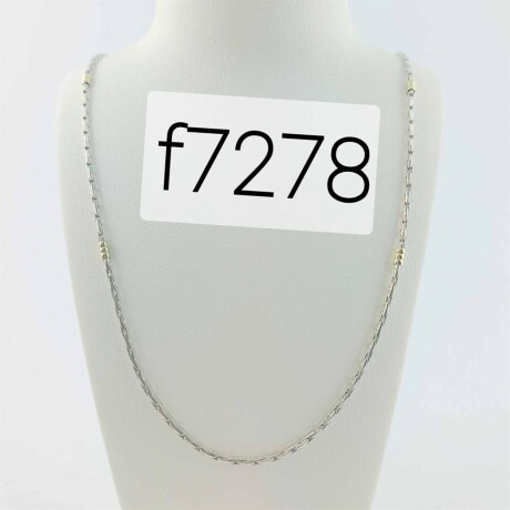 Cadena de plata 925 con double de oro 18k, 50 cm. Cadena de plata 925 con double de oro 18k, 50 cm.