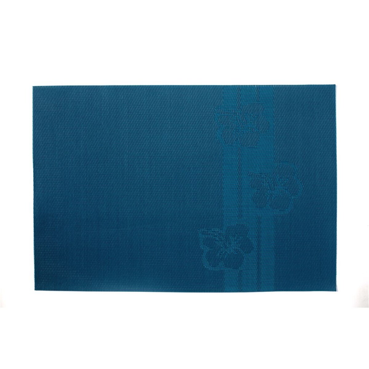 INDIVIDUAL PVC TURQUEZA C/FLORES 47*32CM 