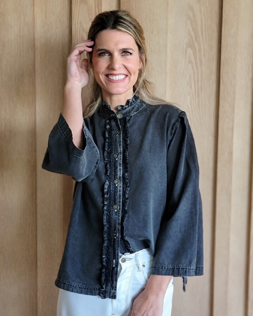 Camisa Dinamarca - Denim negro picado 