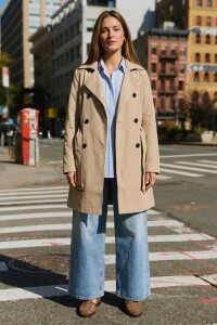 Trench Capucha Desmontable Camel