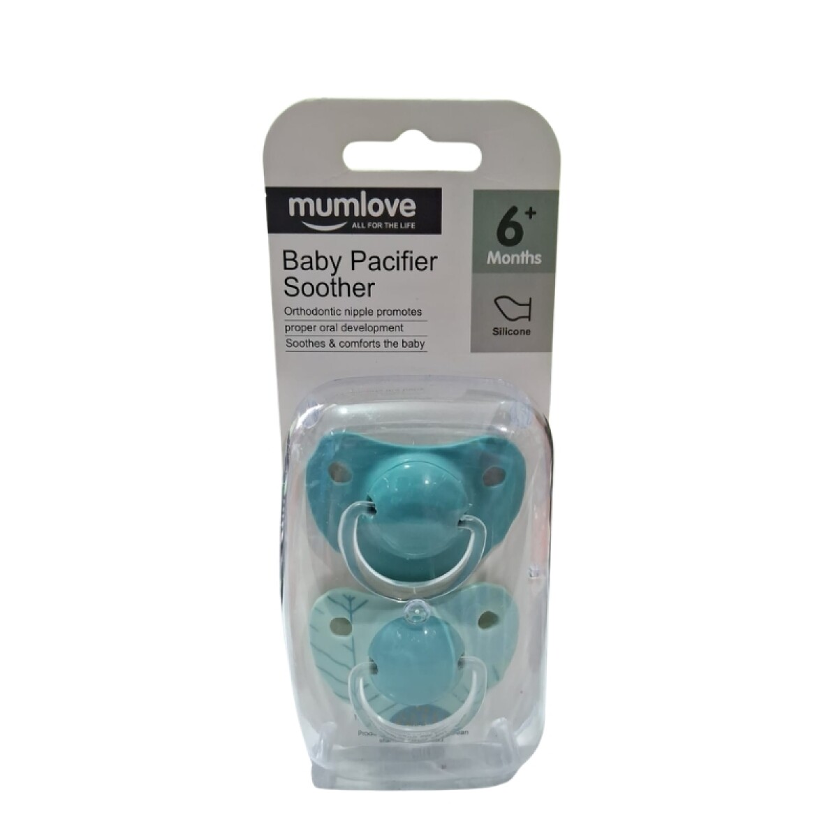 Mumlove chupete anatómico pack x2 - 6+m Azul 