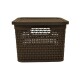 Set x2 Caja simil ratán 4 lts CHOCOLATE