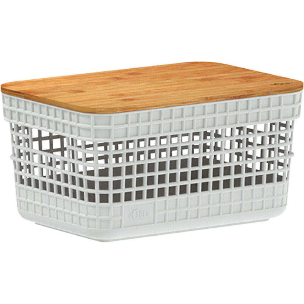 Organizador Rejilla S | Tapa Bambú Blanco