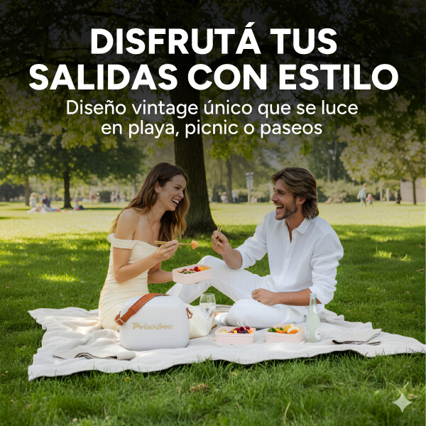 Conservadora Lunchera Térmica Pop 6L Polarbox Con 2 Tuppers Color Blanco