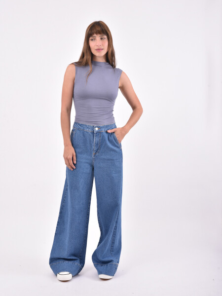 MUSCULOSA LEON AZUL PIEDRA