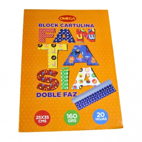 BLOCK CARTULINA FANTASIA OMEGATAMAÑO 25 X 35 CMS DE 20 HOJAS BLOCK CARTULINA FANTASIA OMEGATAMAÑO 25 X 35 CMS DE 20 HOJAS