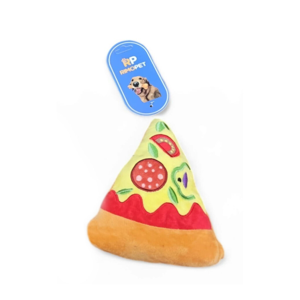 Juguete Peluche Pizza para Perros con Sonido Chillón - Naranja 