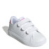 Championes Infantiles Adidas Advantage Base 2.0 Blanco - Rosado