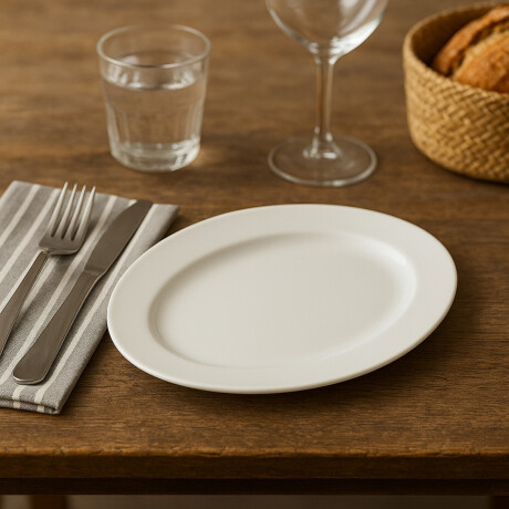 Fuente Oval Llana Actualite 25x19 cm Blanco Porcelana Fuente Oval Llana Actualite 25x19 cm Blanco Porcelana