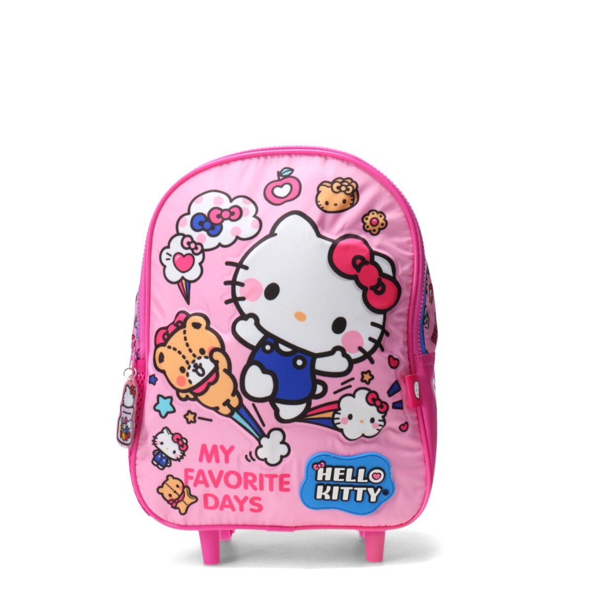 Mochila Hello Kitty 12" Con Carro - Rosado - Fucsia 