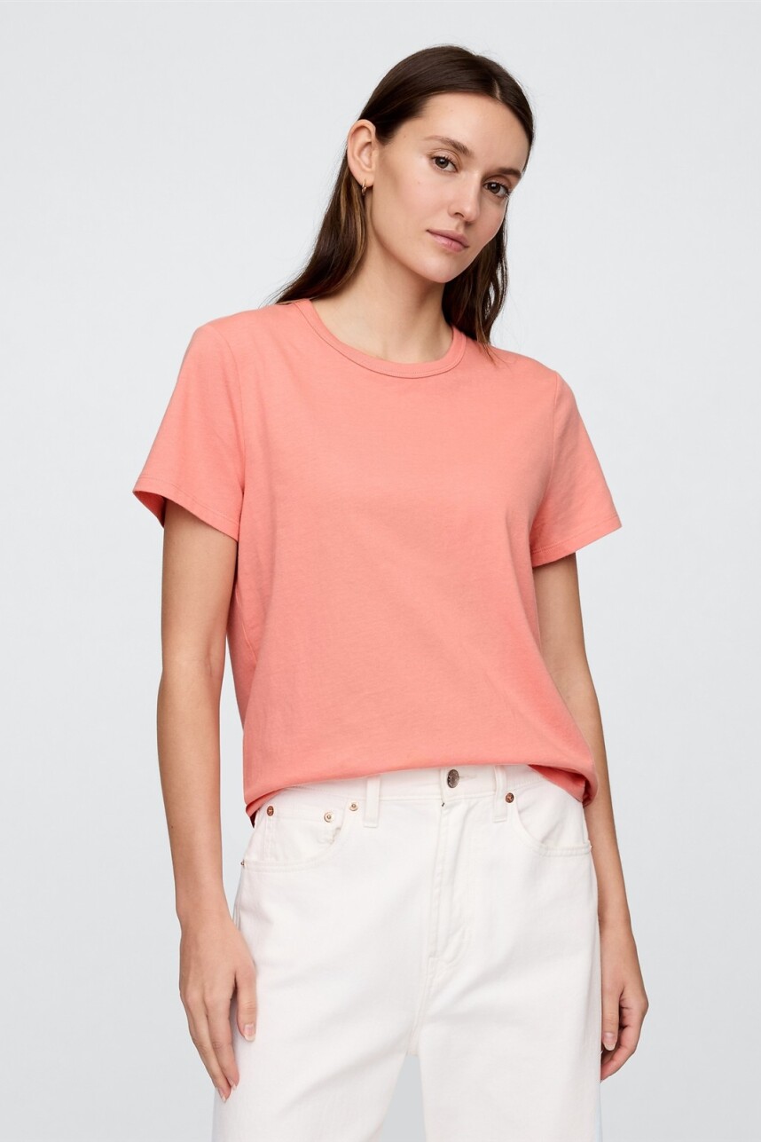 Remera Cuello Redondo Mujer Tea Rose