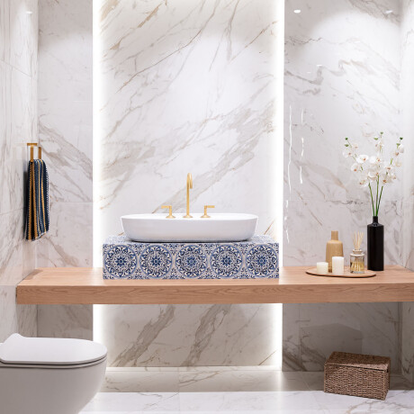 Porcelanato Decorado Avorio 20X20Cm Piso Pared GAMAS DE AZUL