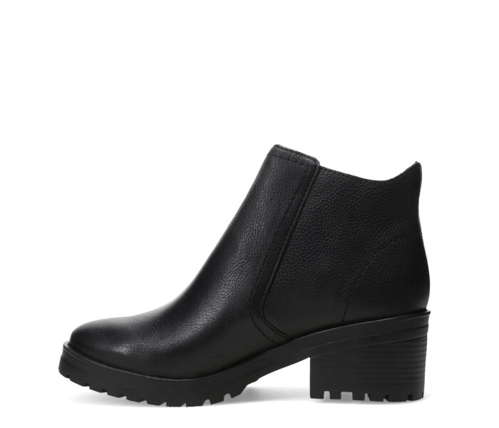 Botas de Mujer Bottero caña baja con cierre de cuero Negro