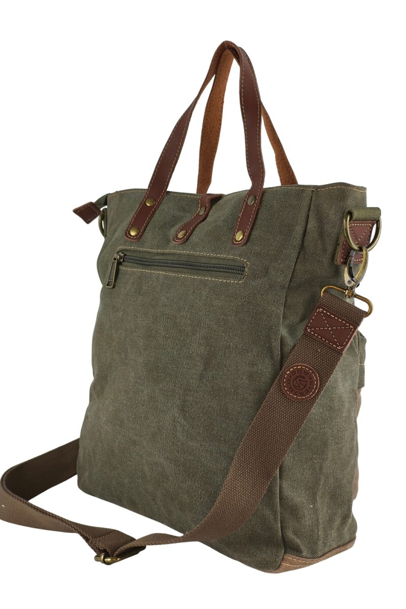 Bolso matera de lona Verde