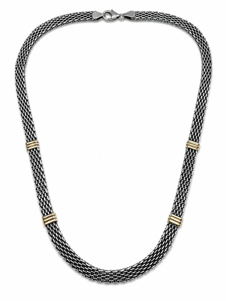 Gargantilla panther plata y oro 