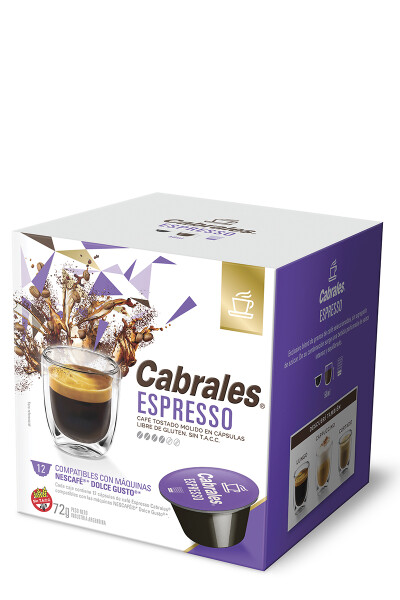 Café en Cápsula CABRALES Compatible Dolce Gusto Espresso x12 Café en Cápsula CABRALES Compatible Dolce Gusto Espresso x12