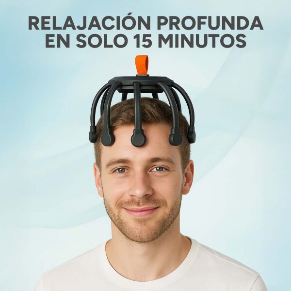 Masajeador de Cabeza Eléctrico Recargable Modos Vibración Color Negro