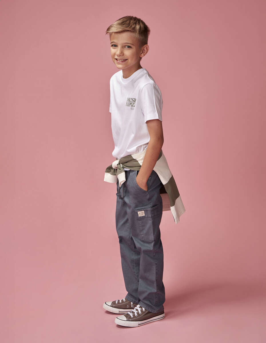 Pantalon Cargo - Azul Pato 