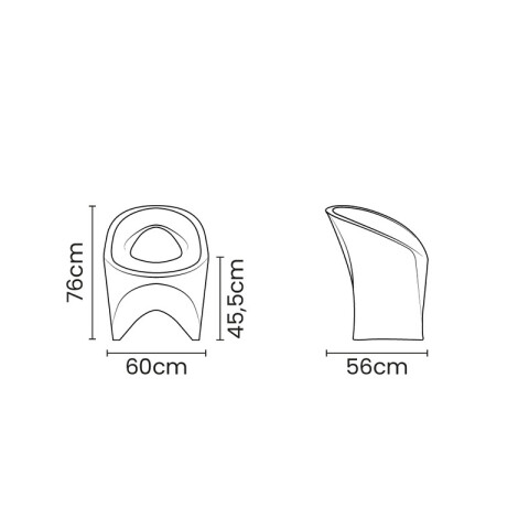 Sillón de polietileno "JET" grafito -TRAMONTINA TD0706