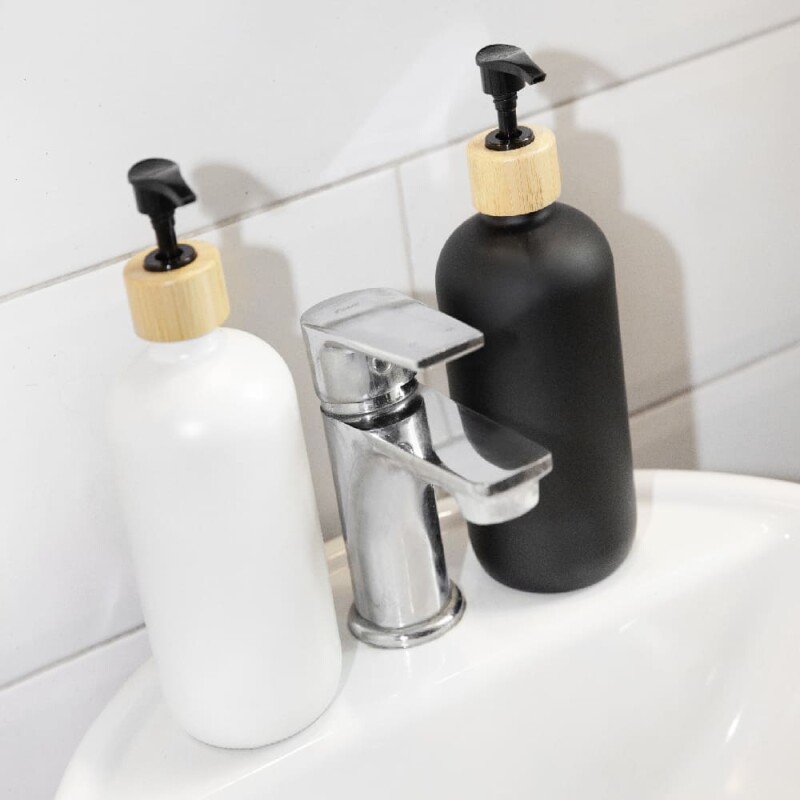 Set 2 dispensadores de jabón shampoo 400ml Set 2 dispensadores de jabón shampoo 400ml