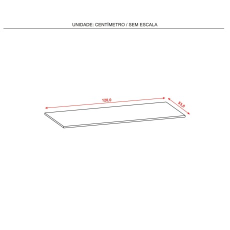 Mesada Para Modulo Bajo Mesada De 1.20 GRIS