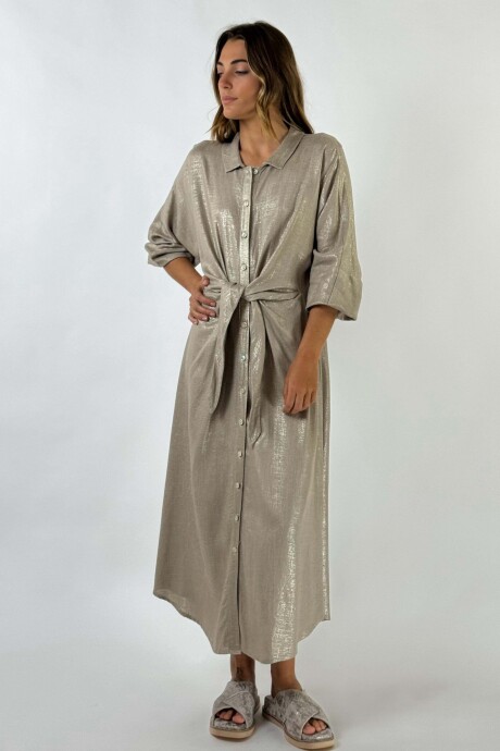 VESTIDO COGNAC Champagne