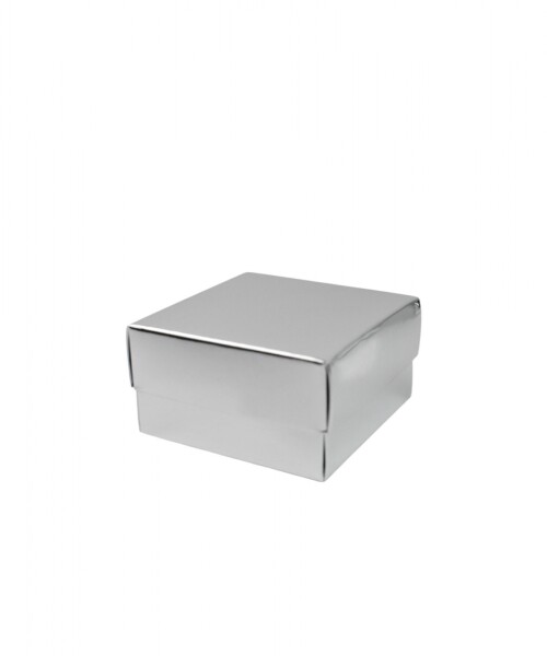 Caja Cuadrada 8x8x4,5 cm PLATA