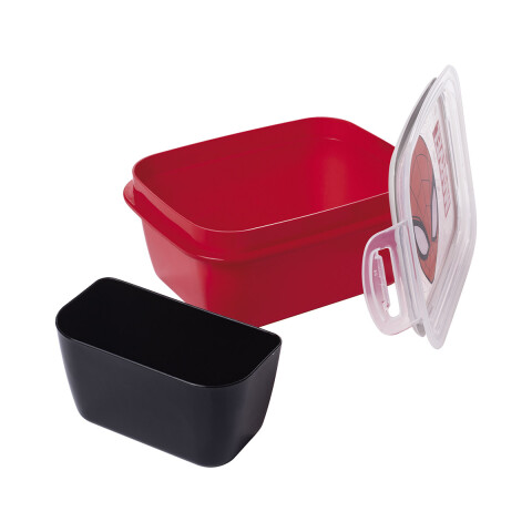 Pote Plástico Con Traba y División 630 ml Spiderman