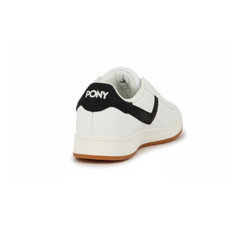 Championes Pony Lifestyle Square Pu Hombre Blanco-Negro