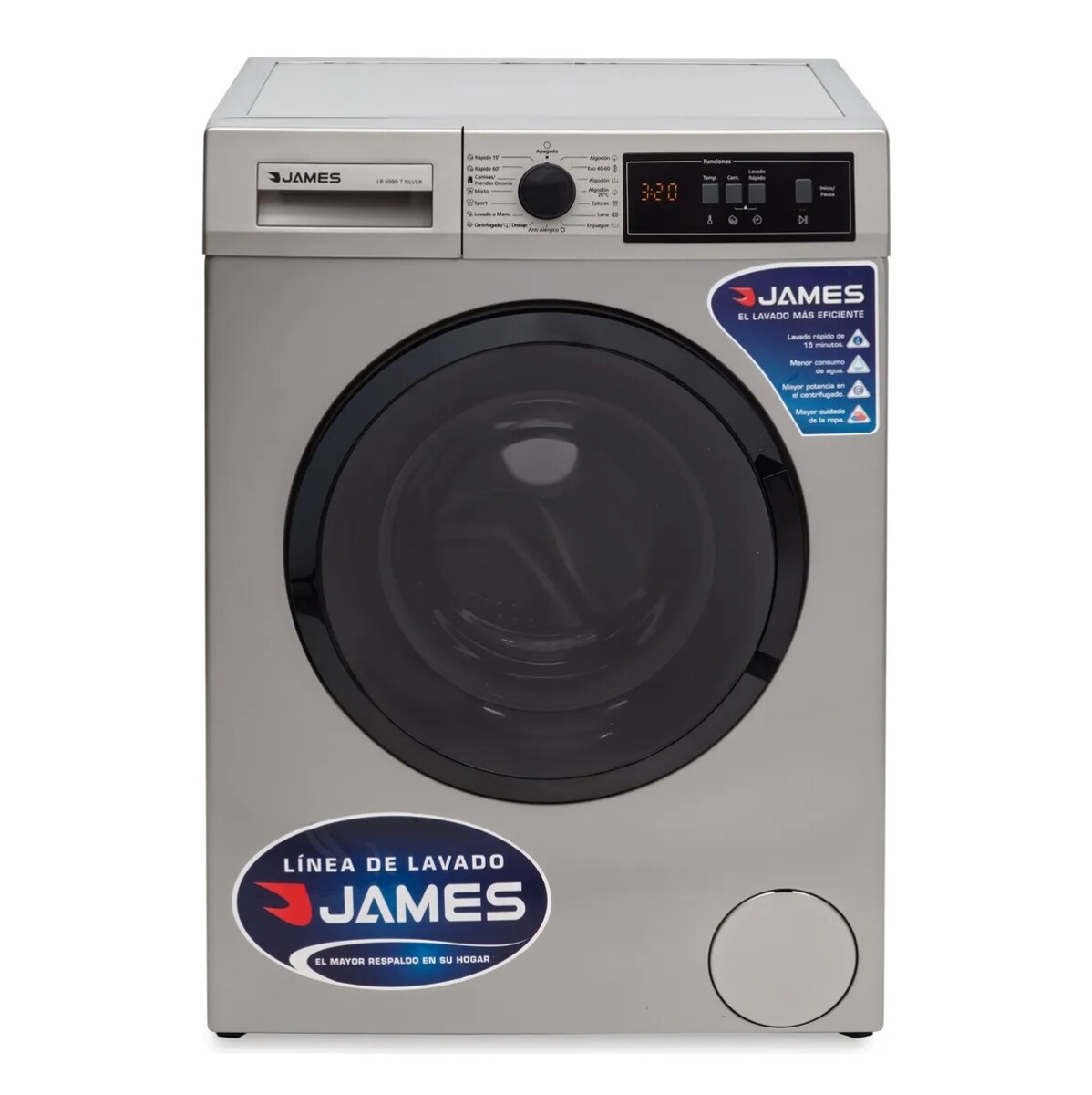 James Lavarropas Lr 6990t Silver 6kg Lavado Gris 