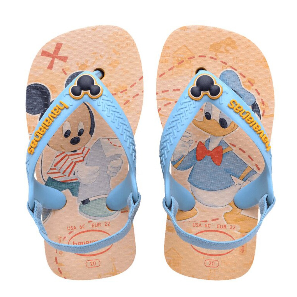 Sandalias Infantiles Havaianas Baby Disney Classics - Amarillo 