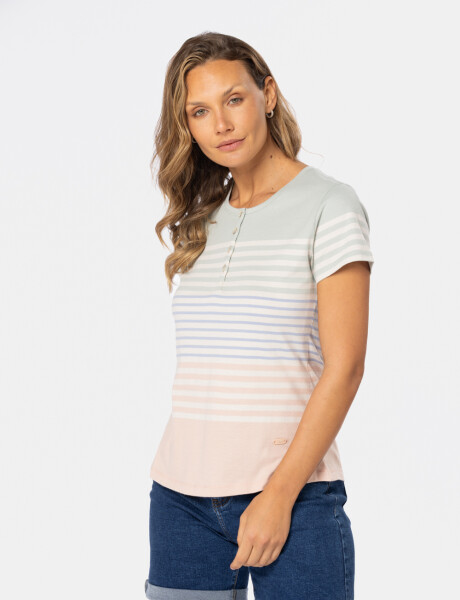 REMERA RAYADA Verde