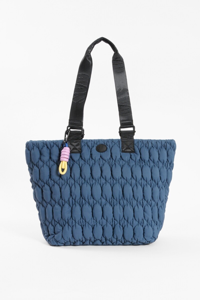 Cartera shopper puffy azul