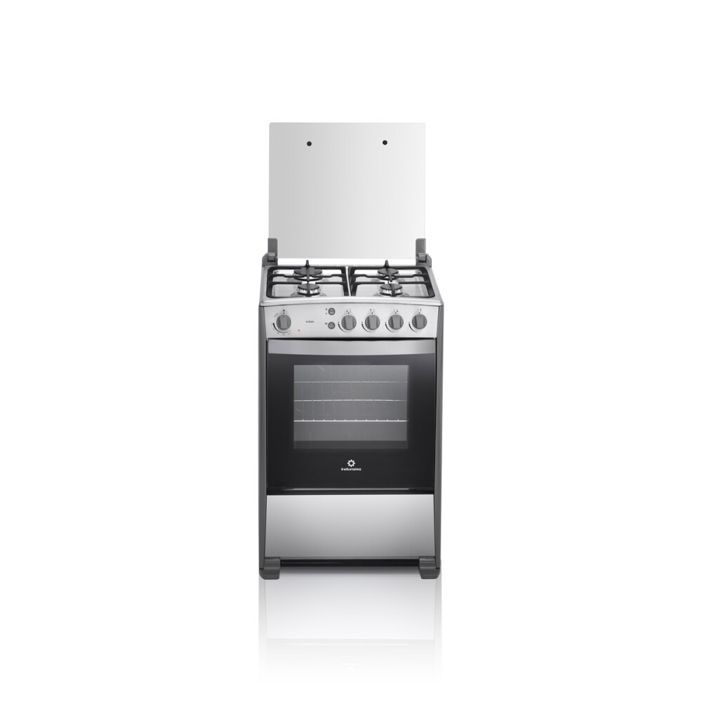 Cocina a Gas Indurama Viena 4 Hornallas 60 cm con Grill Eléctrico Inox