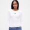 INTL LS MOD RIB CROP TEE FRESH WHITE