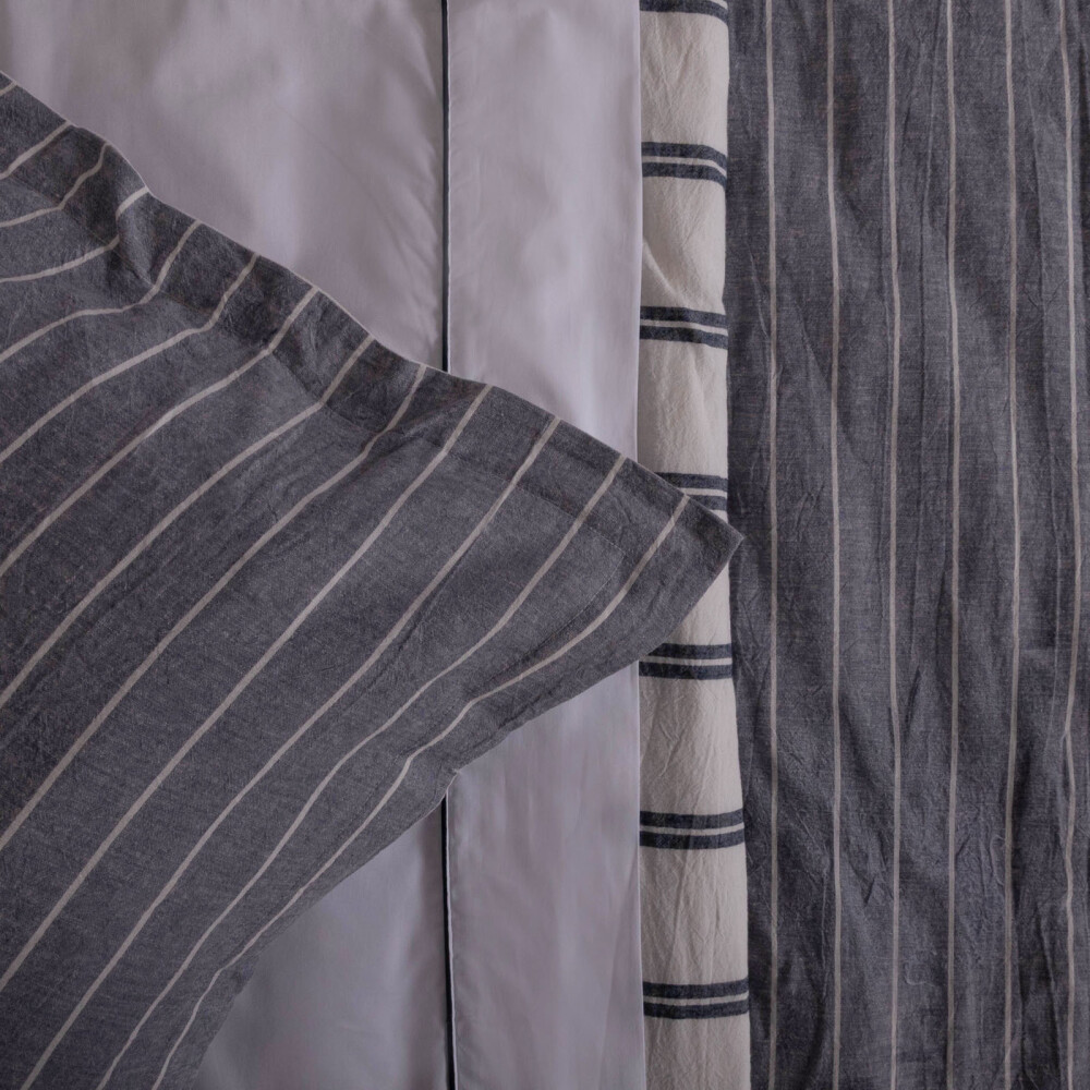 SET FUNDA NÓRDICA QUEEN LINO-Y-ALGODON AZUL REVERSIBLE COTTONLINEN