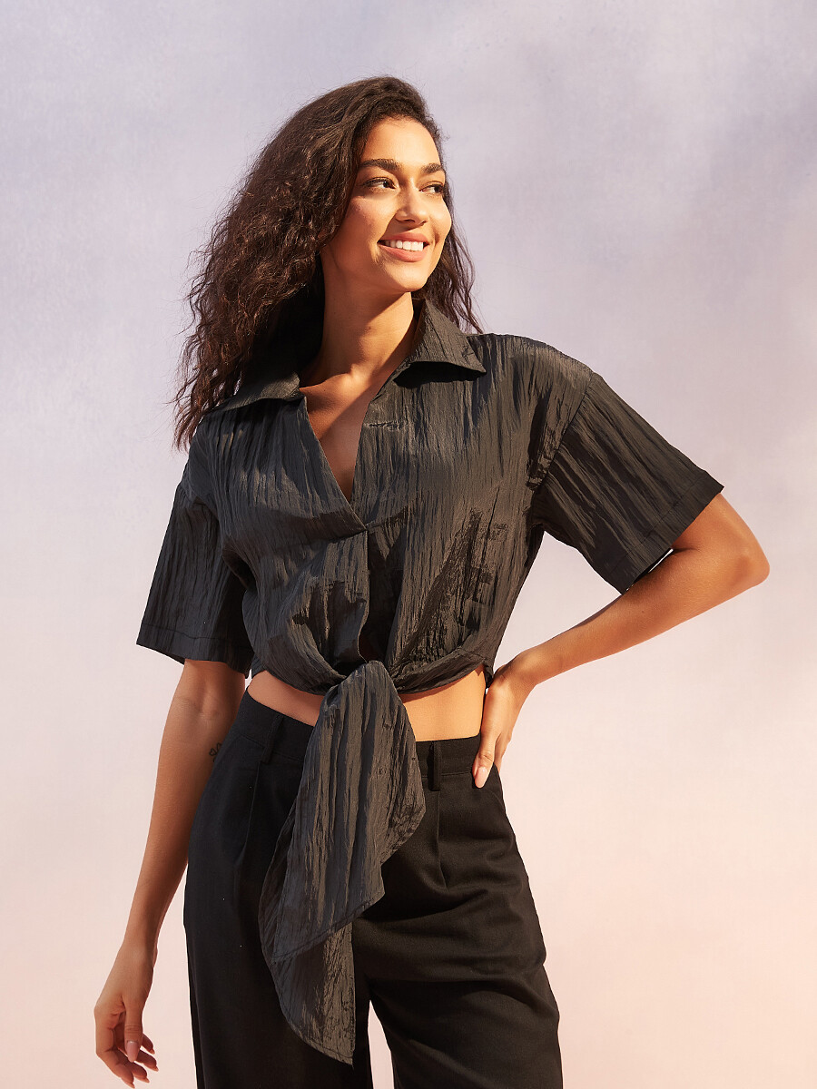 CAMISA MISTA - NEGRO 