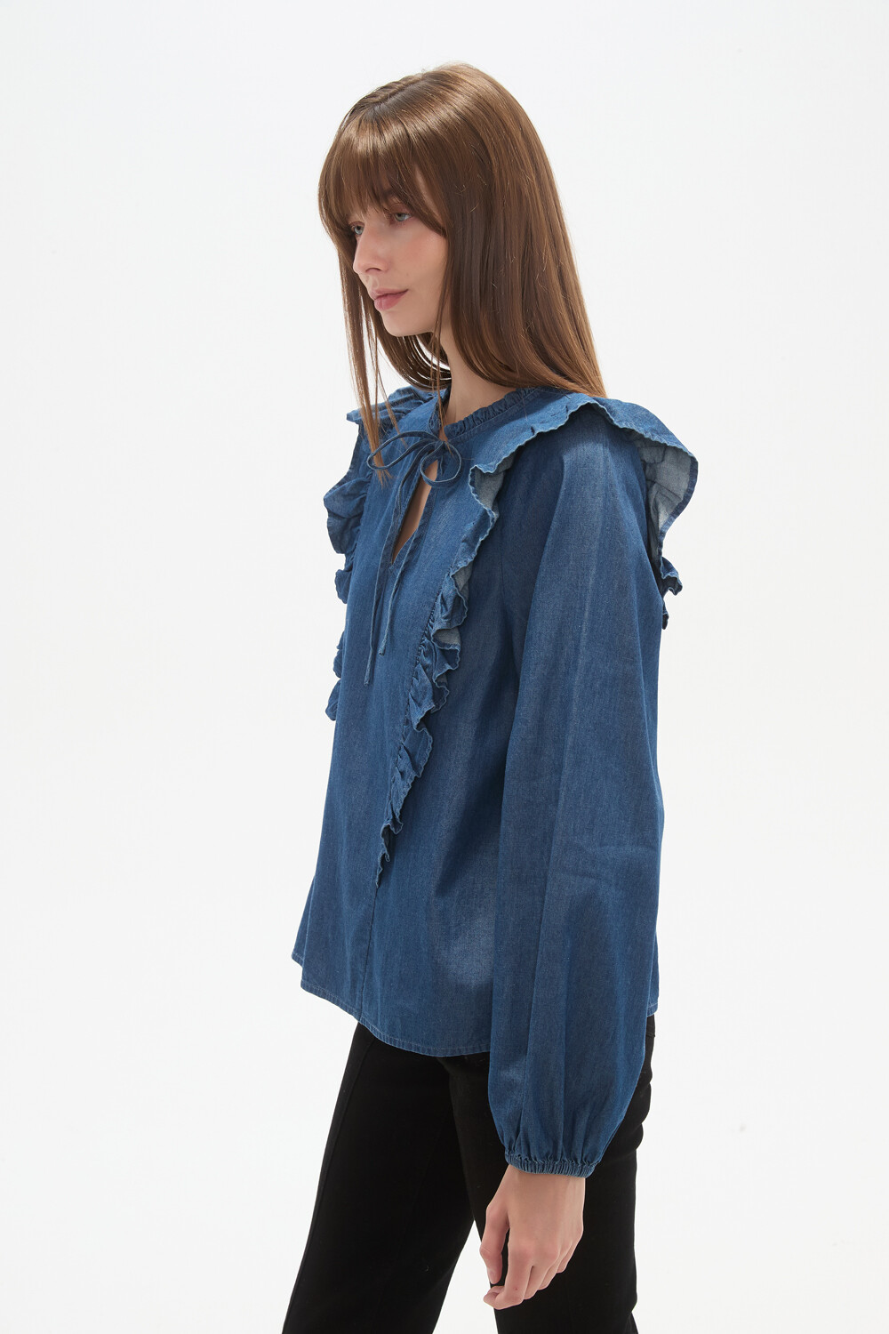 Blusa Rimbal Azul Medio