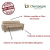 SOFA 2 CUERPOS MODELO ALIAS - 100 % EN CUERO - COLOR PERLA MATE SOFA 2 CUERPOS MODELO ALIAS - 100 % EN CUERO - COLOR PERLA MATE