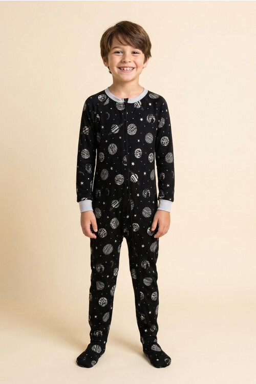 ENTERITO ESTAMPADO CON PIE NEGRO