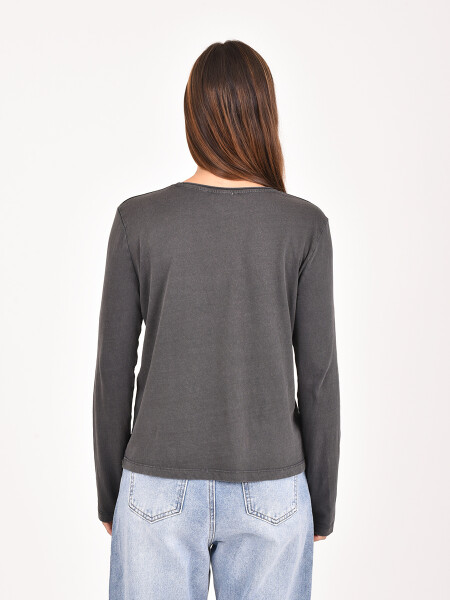 REMERA GALA GRIS OSCURO