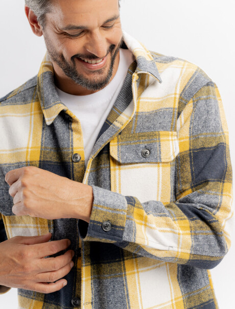 Sobrecamisa franela amarillo