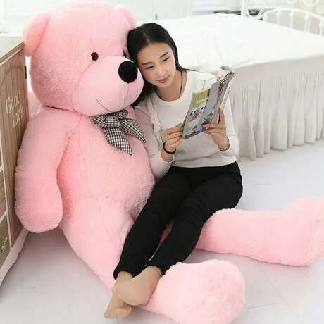 Oso de Peluche Gigante 120cm Muñeco Almohada Suave Afelpada Rosa