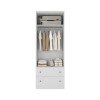 Ropero Americano PLUS 2 puertas + 2 Cajones - 100%MDF Blanco