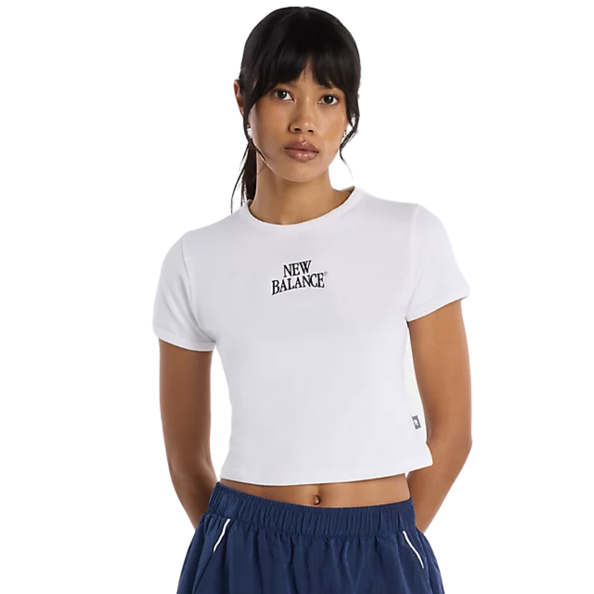 Remera New Balance Wt61Y33QwtTrackside - Blanco 