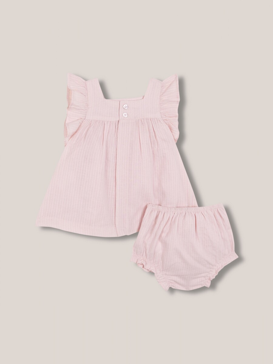 Vestido Con Bordados Piedra