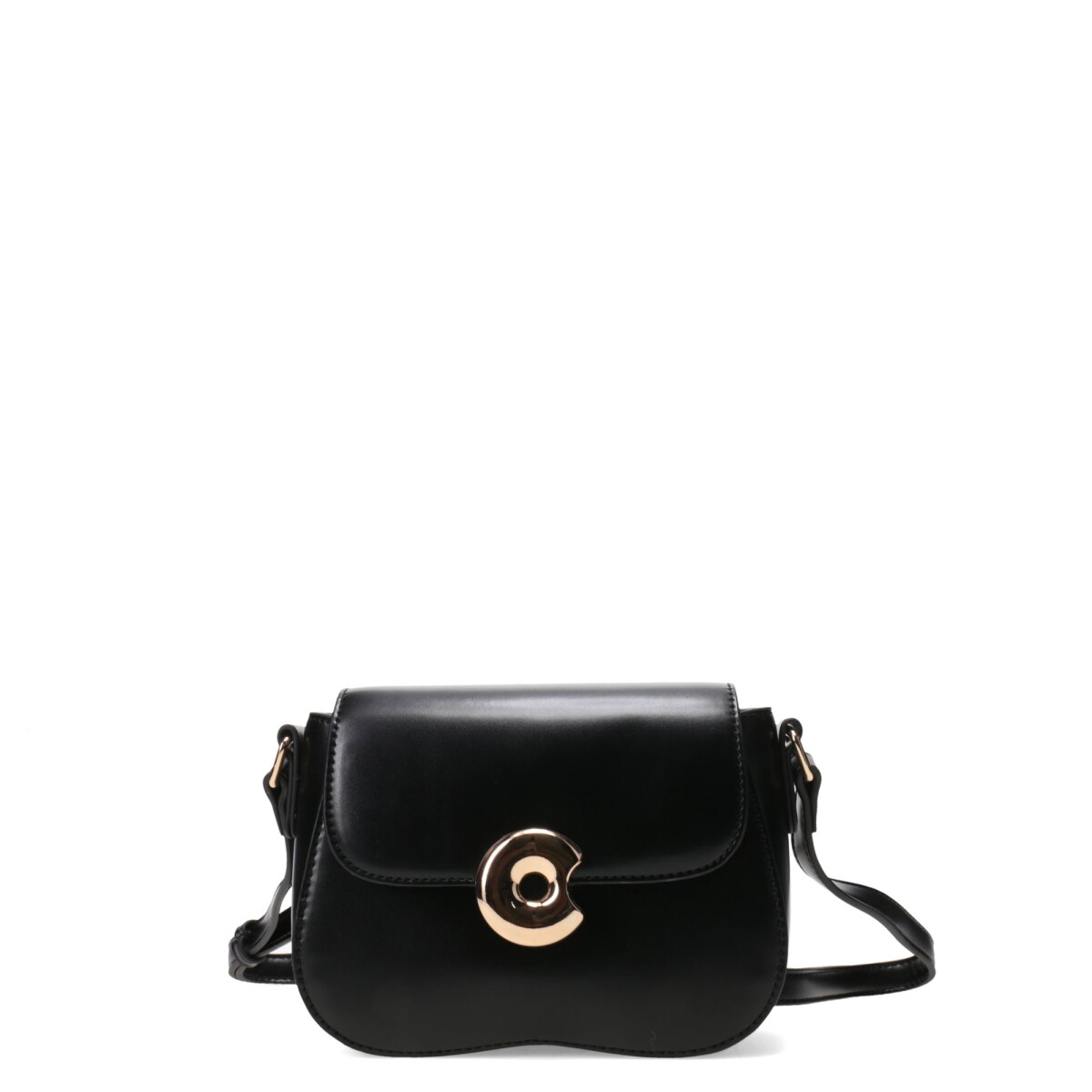 Cartera Miss Carol Lera Con Asa Larga - Negro 